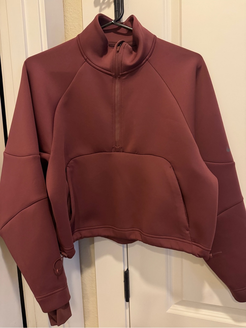 Nike Women's Half-Zip Pullover Hoodie in Mauve